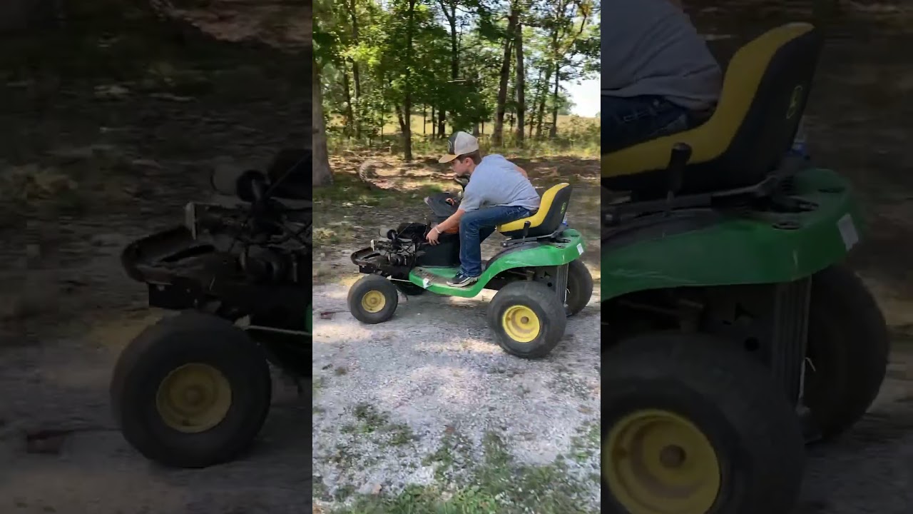 Strait piped John Deere d110 mower