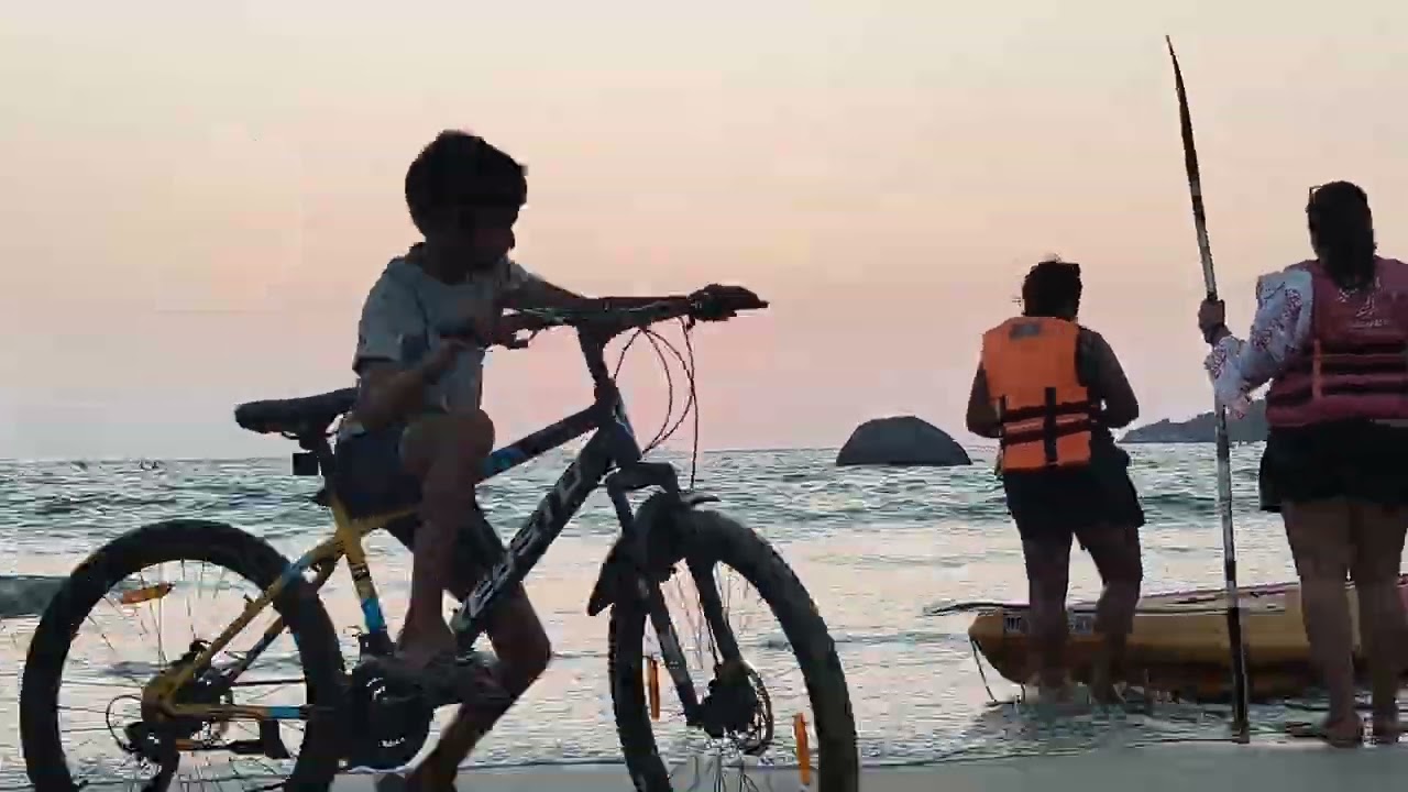 Sunset in the sea