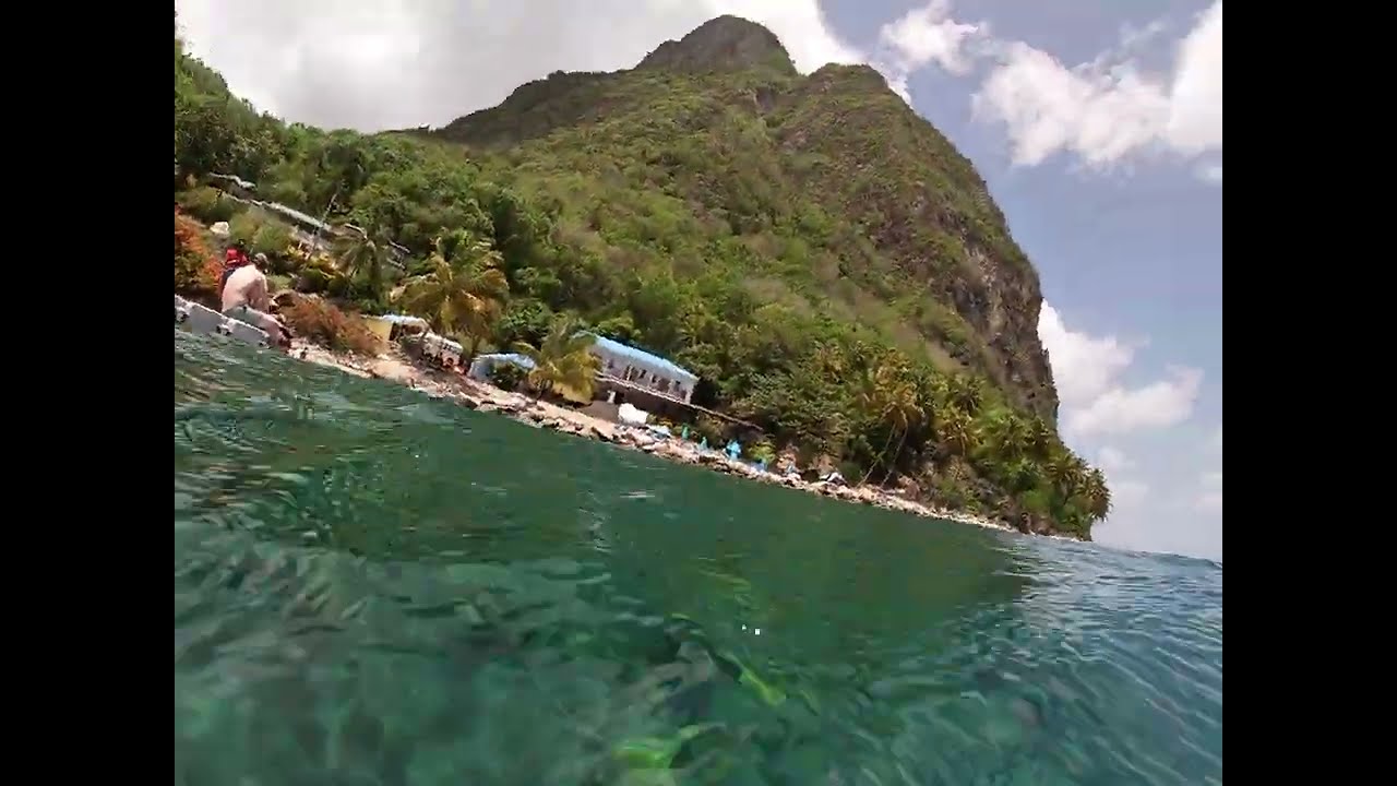 Snorkeling off Malgretoute Beach, St Lucia