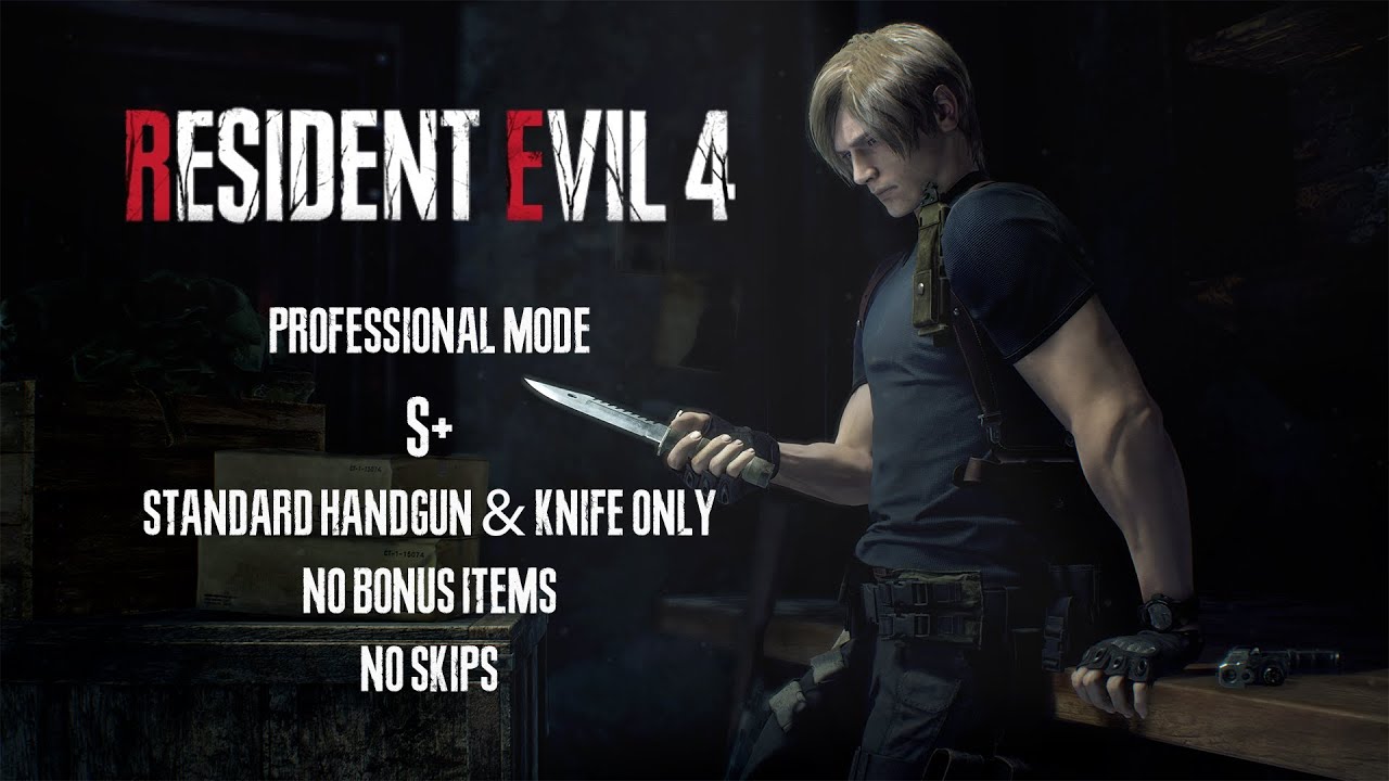 Resident Evil 4 Remake - Professional | S+ | Handgun & Knife Only | No Bonus Items | No Skips