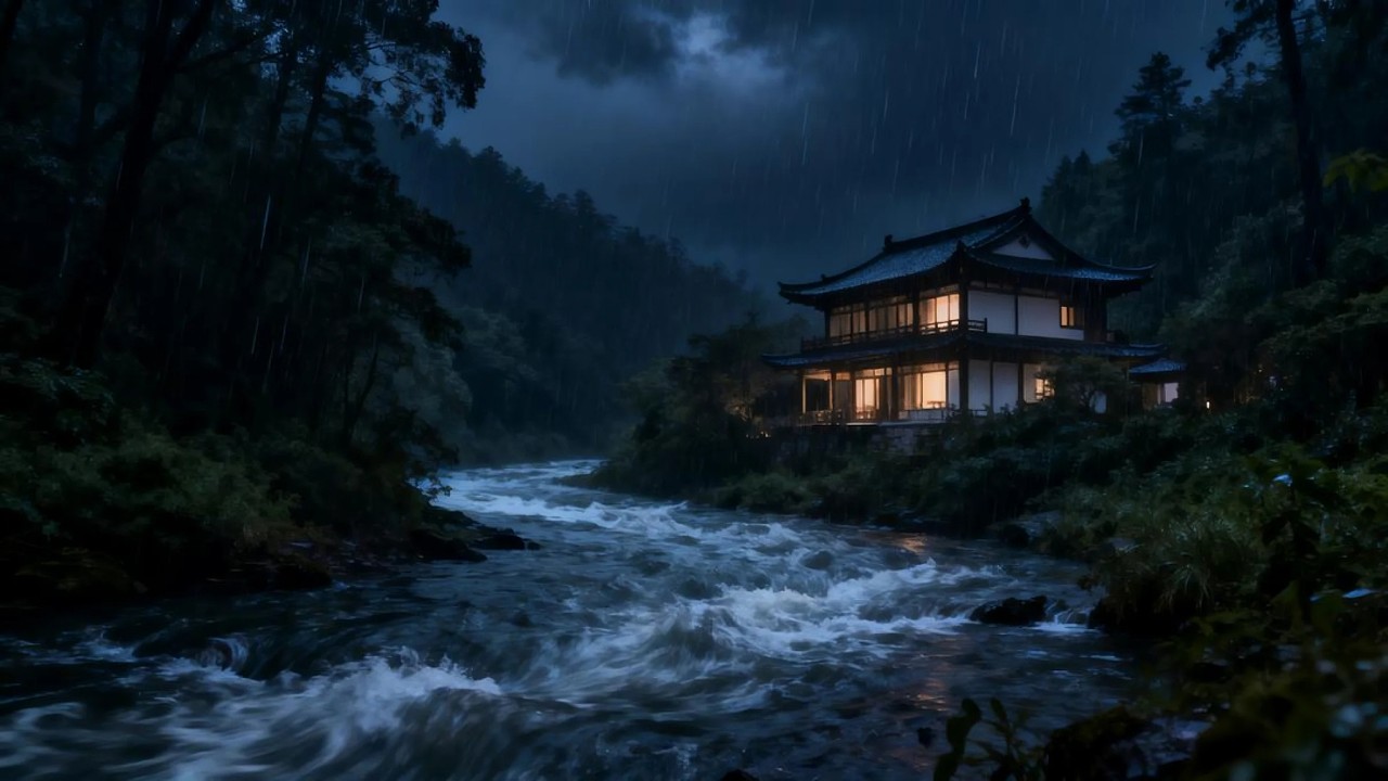 A soothing thunderstorm to fall asleep to