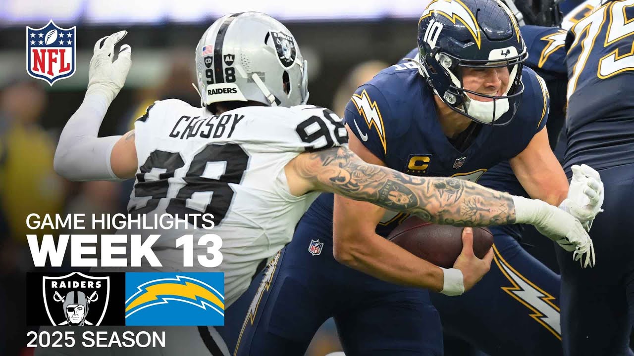 Las Vegas Raiders vs. Los Angeles Chargers Game Highlights | NFL 2025 Season Week 13