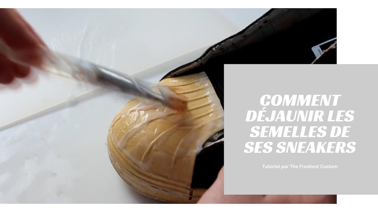 La m&eacute;thode infaillible pour d&eacute;jaunir les semelles de tes sneakers.