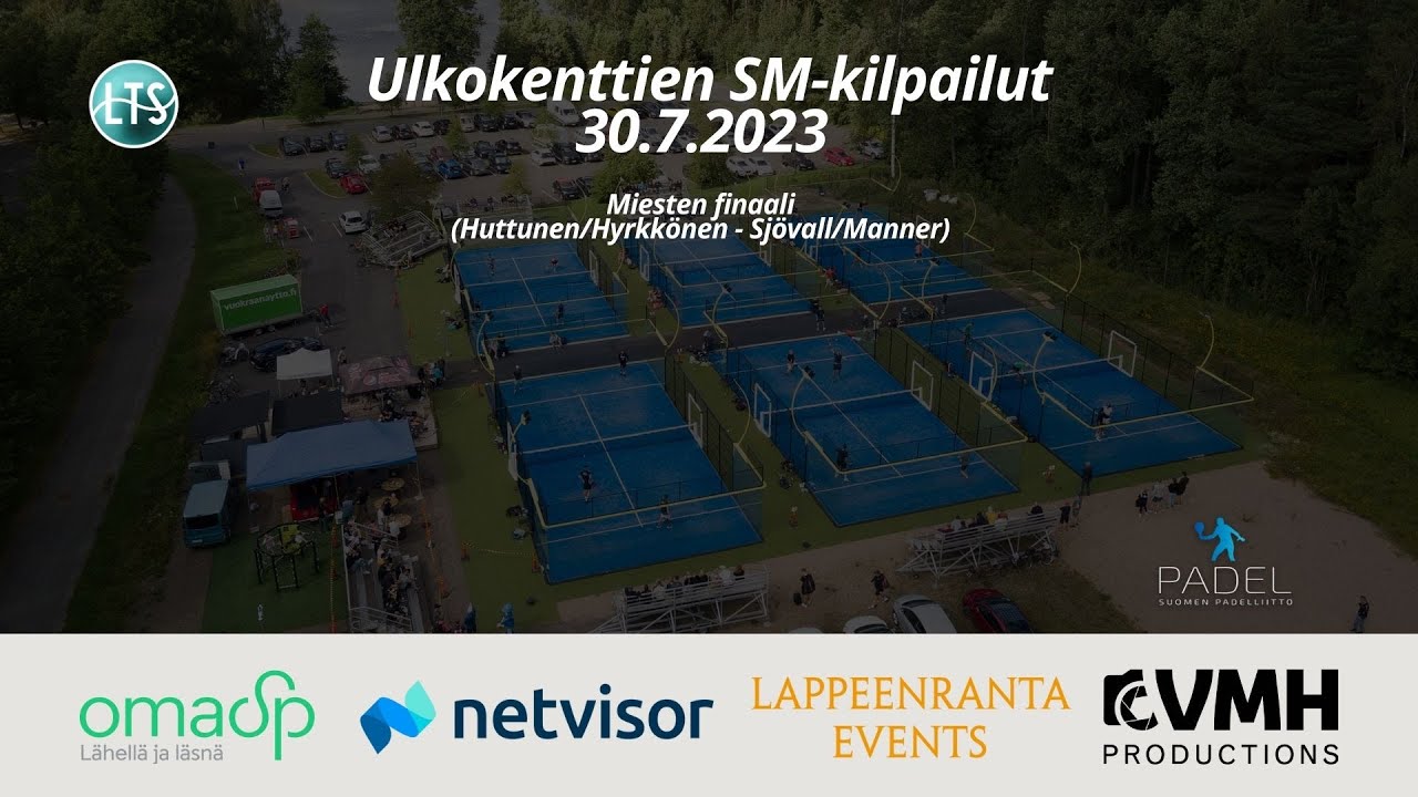 Padelin ulkokenttien SM-kilpailut 30.7. I Miesten finaali (Huttunen/Hyrkkönen - Sjövall/Manner)