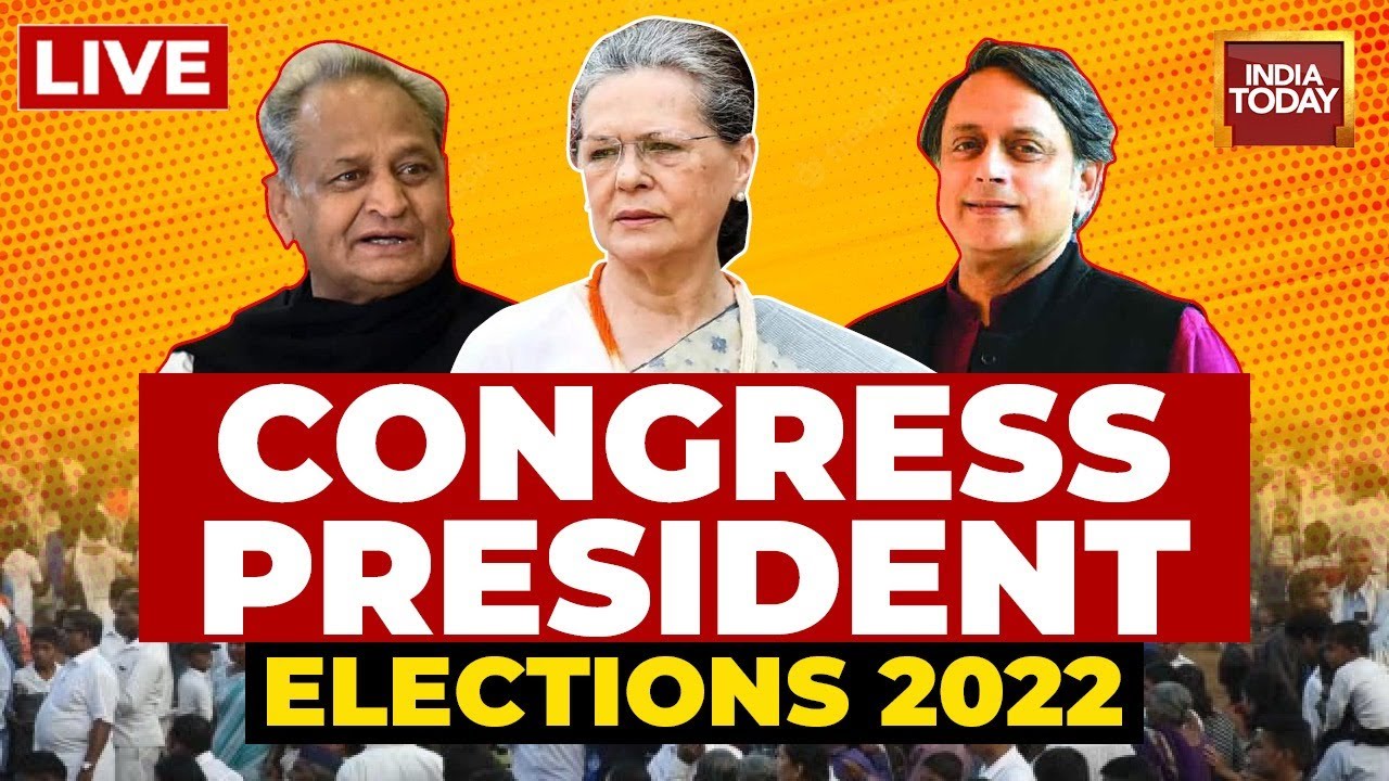 Congress President Elections 2022 LIVE Updates | Shashi Tharoor Vs Ashok Gehlot | Rahul Gandhi News