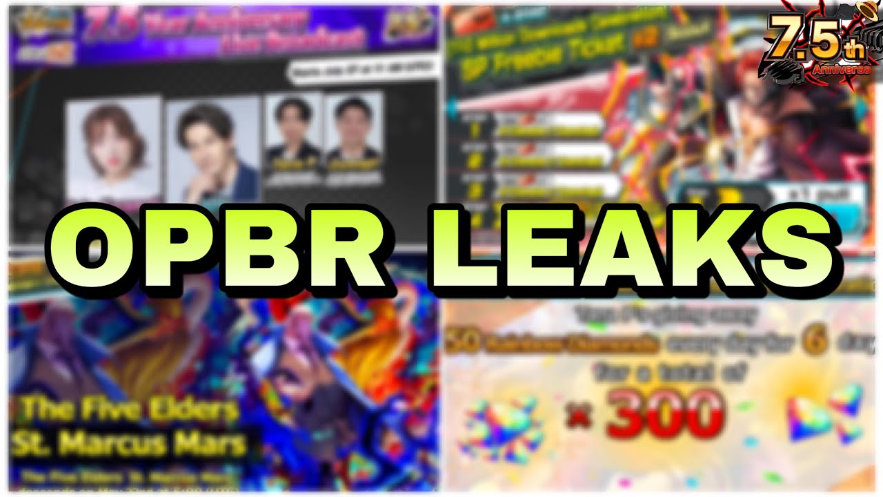 OPBR LEAKS 7.5 Anniversary EX Reveal! FREE RDS, New Buff Scout And More! In One Piece Bounty Rush...