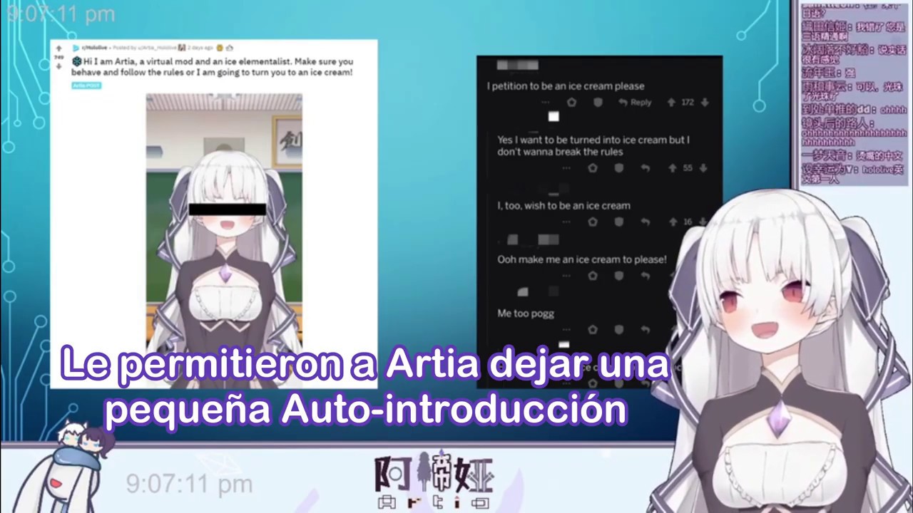 Artia habla sobre r/Hololive... Y el helado (Sub español)【Hololive CN】