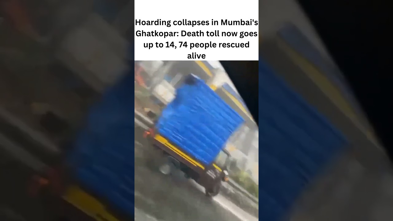 Hoarding collapses in Mumbai's Ghatkopar: Dath #news #mumbai #hoarding #trendingreels #visual #video