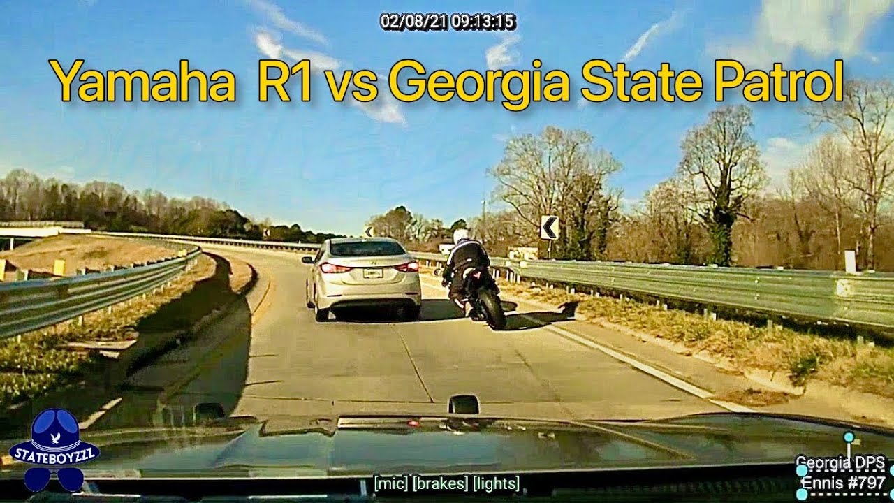 Yamaha R1 Takes GSP Corporal Ennis On 140+ MPH Pursuit