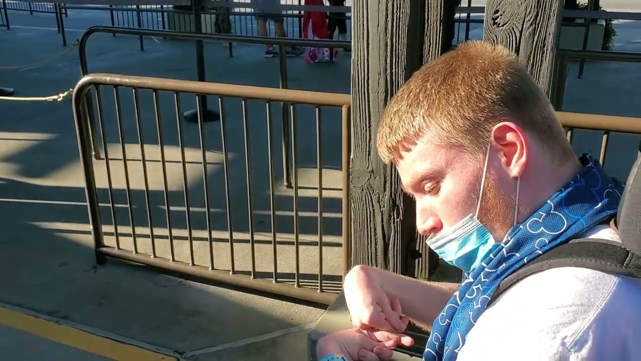 Sam rides bus from Animal Kingdom to Saratoga Springs in Disney World ‎@Paul Monks Jr