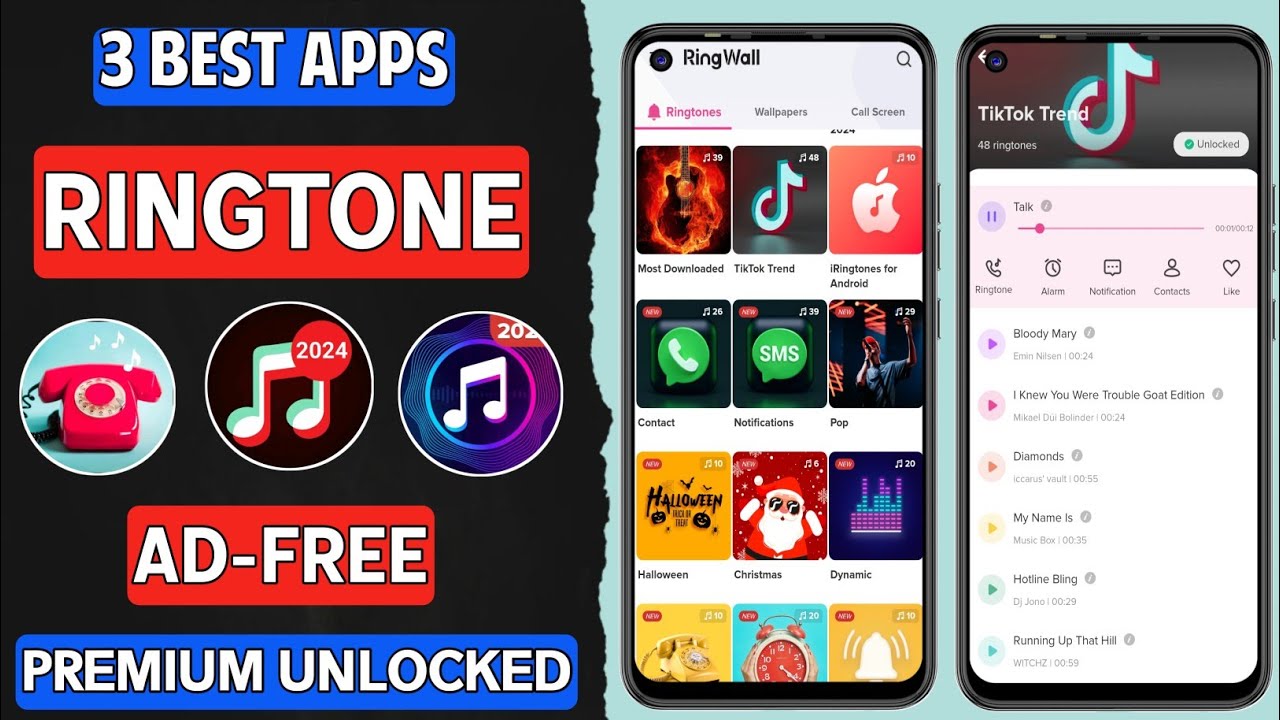 3 Best Ringtone Apps For Android | Phone Ringtone Android | Tiktok Ringtone Free