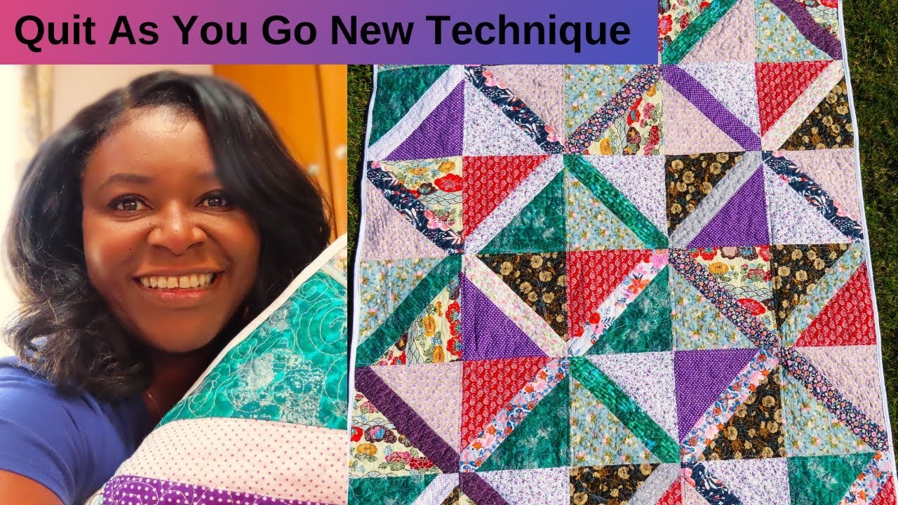 Make a quilt as you go FAT QUARTERS  NEW  techniques faster quilts Pattern #quilting #quiltblocks