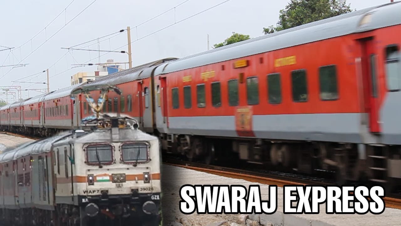 Whining WAP7 at Top speed with Bound Swaraj Express | Locomotive of northern region