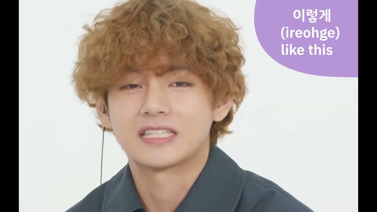 Learn Korean (hangug-eo) with BTS Kim Taehyung Kpop