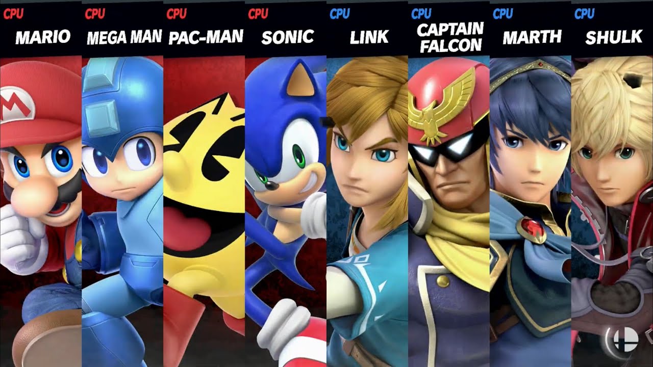 Super Smash Bros. Ultimate - Team Legends vs Team Male