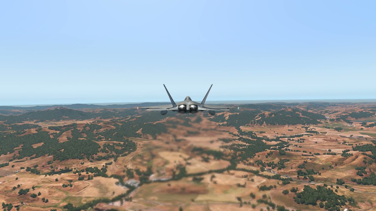 F-22 Raptor (AOA) - Test-Flight Pt. 1-A - Travis AFB - True-Earth California (ORBX) - X-Plane 11.53