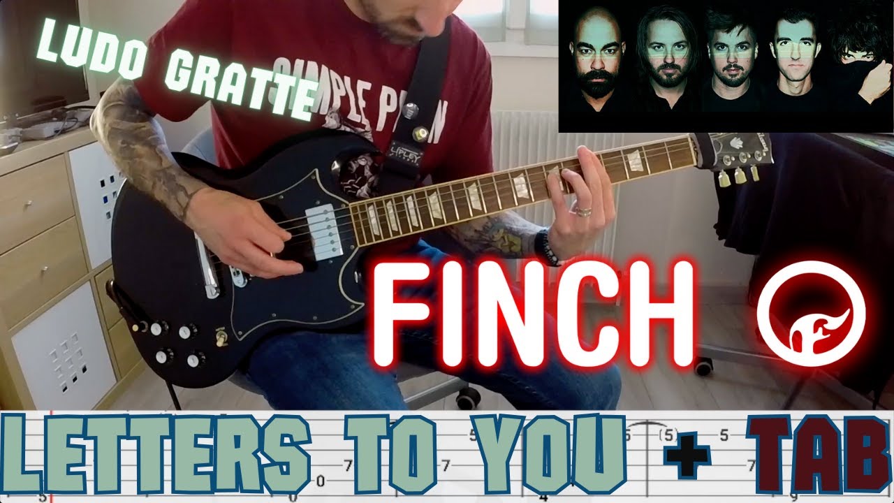 Letters To You Guitar Cover + Tab On Screen (Finch) by Ludo Gratte (French) - Tuning Drop C#