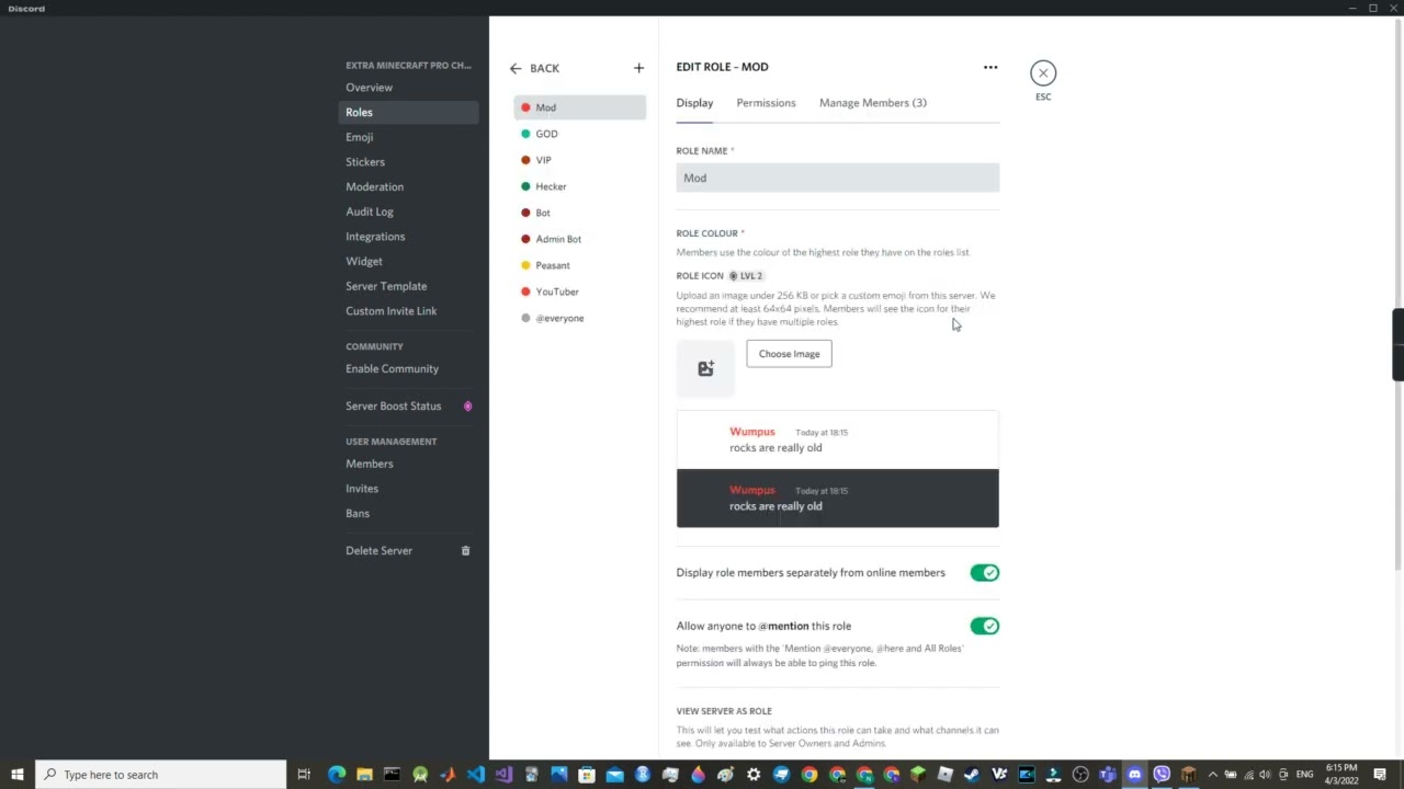 How to make role sidebar in discord!