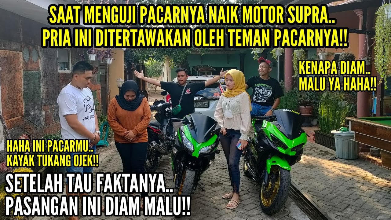 SAAT MENGUJI PACARNYA NAIK MOTOR SUPRA PRIA INI MALAH DITERTAWAKAN TEMAN PACARNYA!!Tapi semua syok..