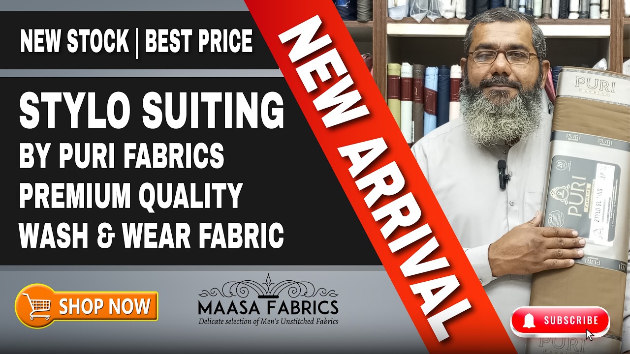 Stylo Suiting by Puri Fabrics | Premium & Graceful Wash & Wear Fabric for Summer | Super Hit Article