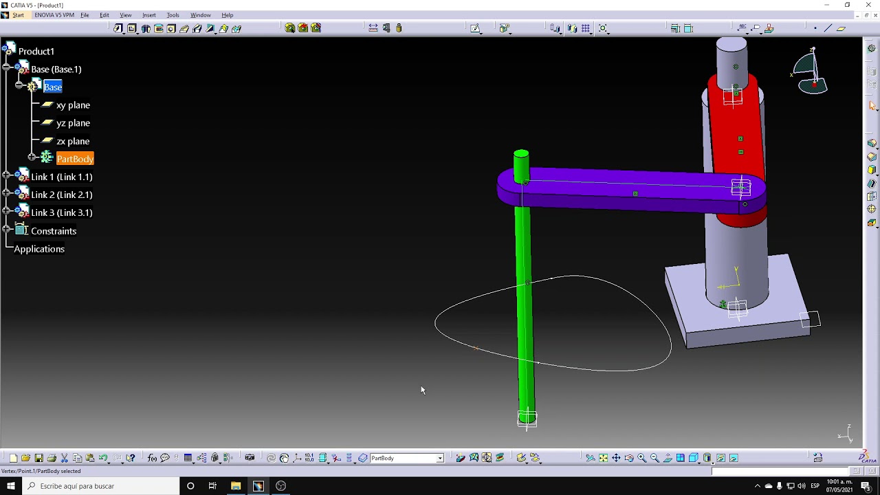 26 Robot scara y CATIA DMU Kinematics