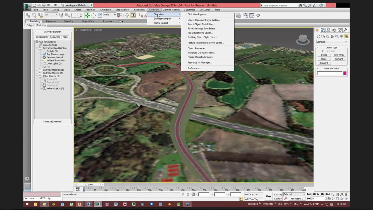 Using the 3ds Max Civil View Add-In for Creating Visualizations