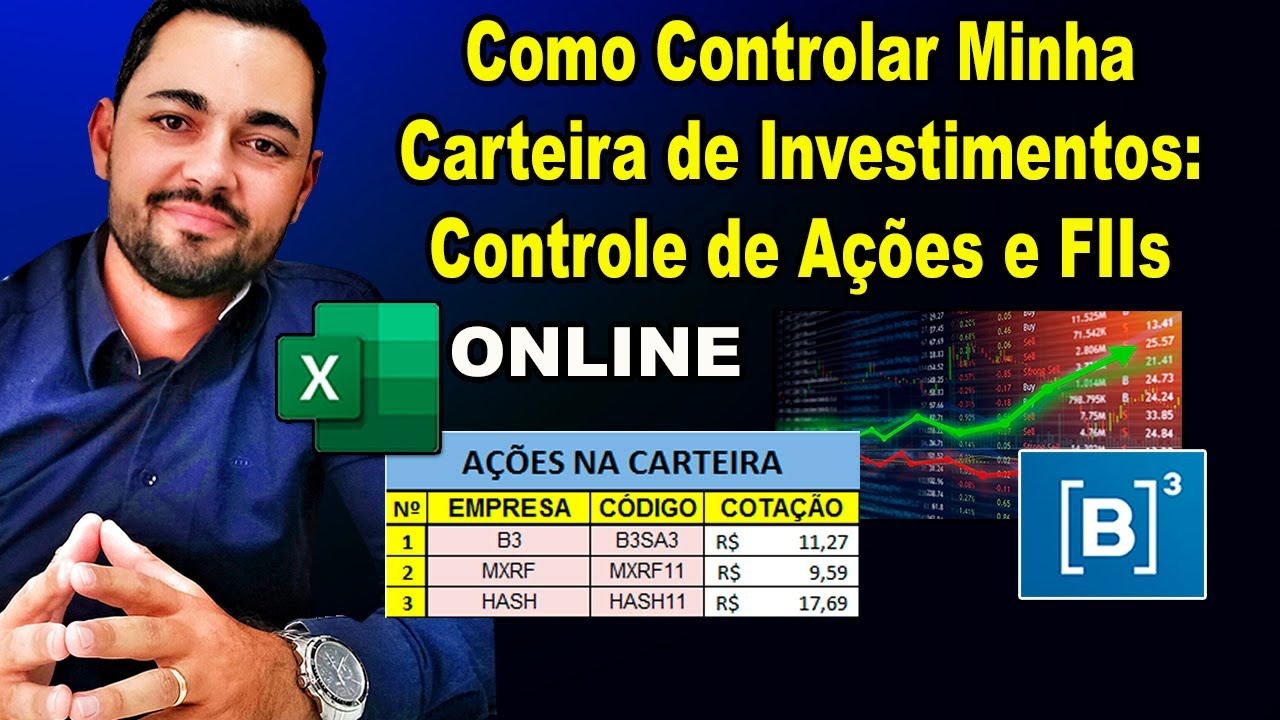 Como Controlar Minha Carteira de Investimentos: Controle de A&ccedil;&otilde;es, FIIs e ETF's Online pelo Excel