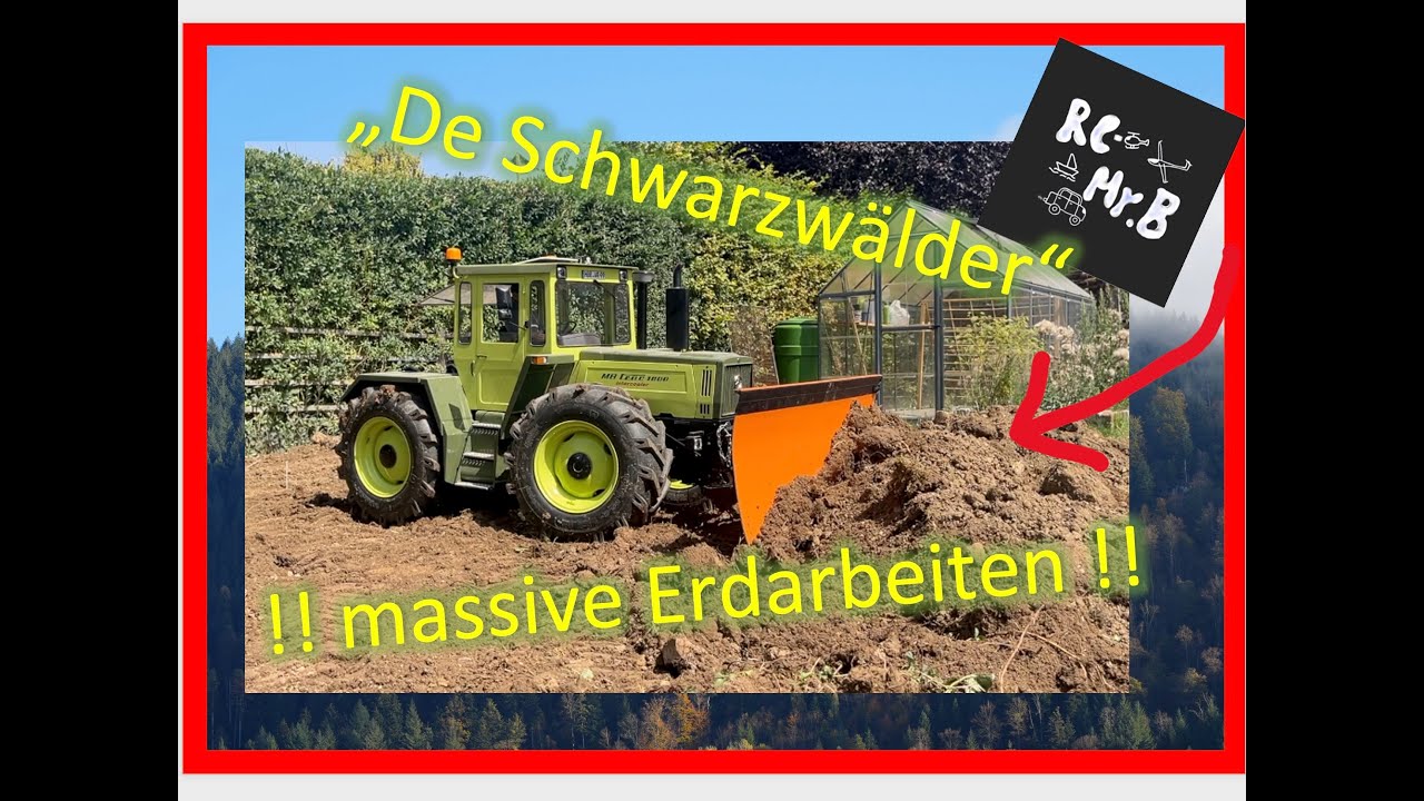 Erdarbeiten mit dem MB trac 1800er / XXL-Hydraulik-RC-Modell/Heiß/Grob & Öl-Geruch