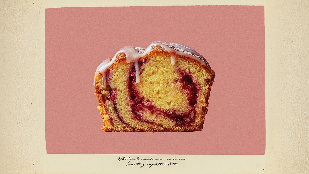 Raspberry Marble Cake.