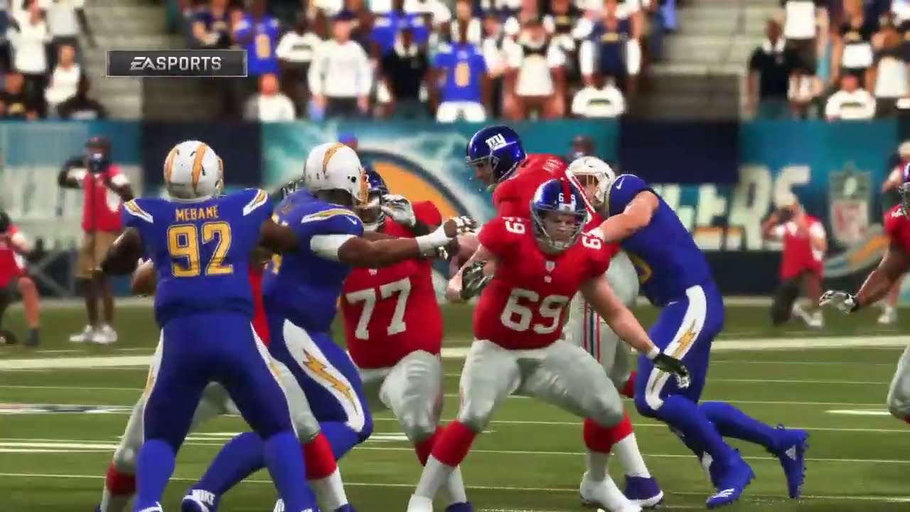 Madden NFL 19 giants vs chargers (CPU vs CPU)