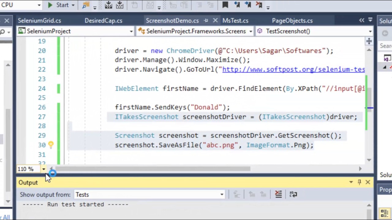 Lecture 23 - Taking screenshot in Selenium in C#.Net