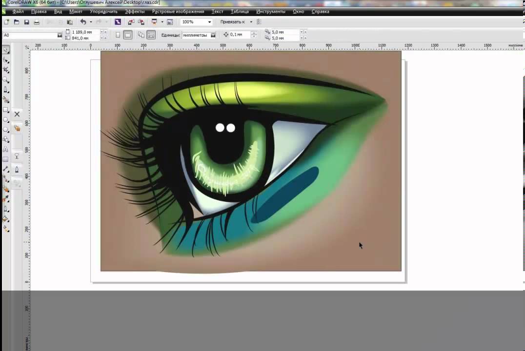 Drawing makeup in CorelDRAW