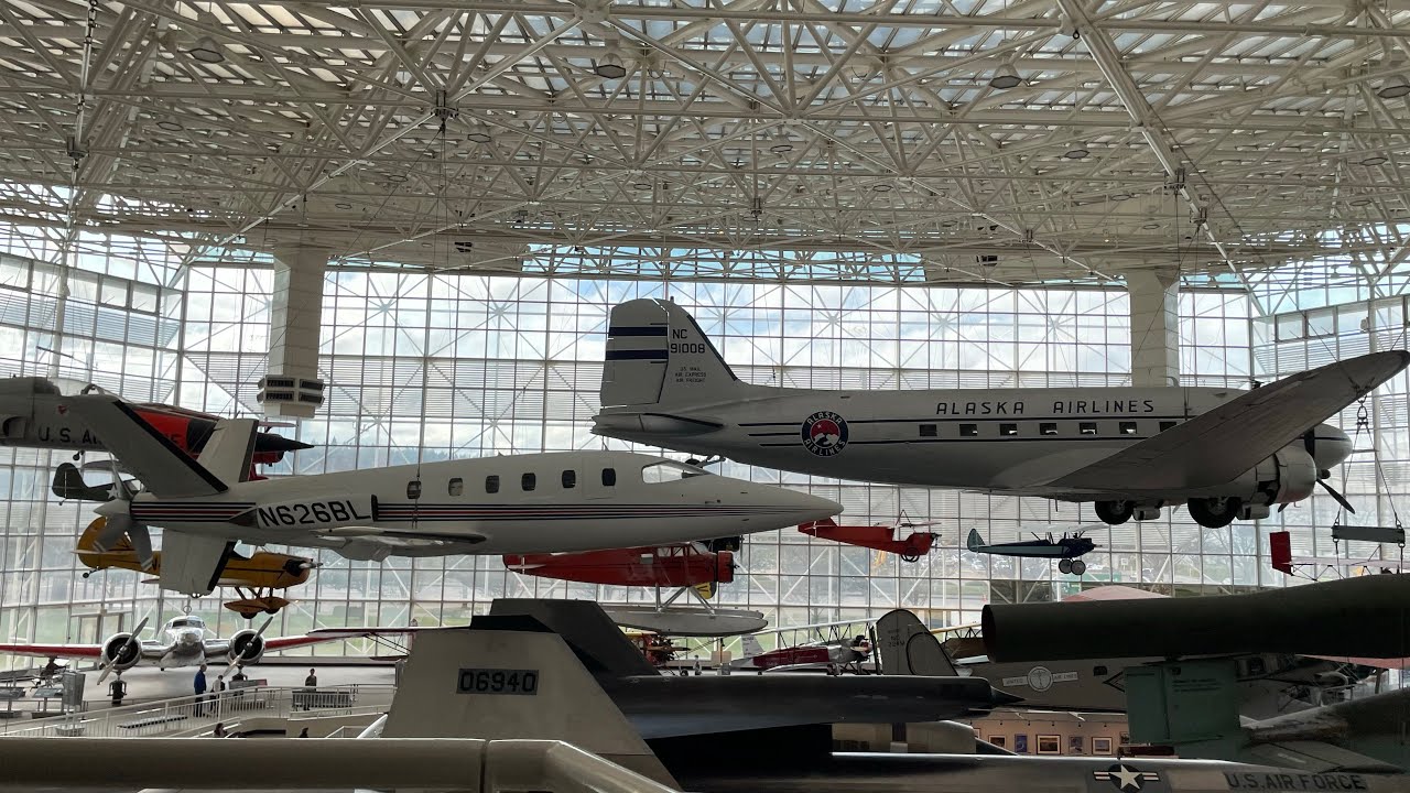 Exploring the museum of flight in Seattle: 747, 787, 727. Boeing future of flight followed.