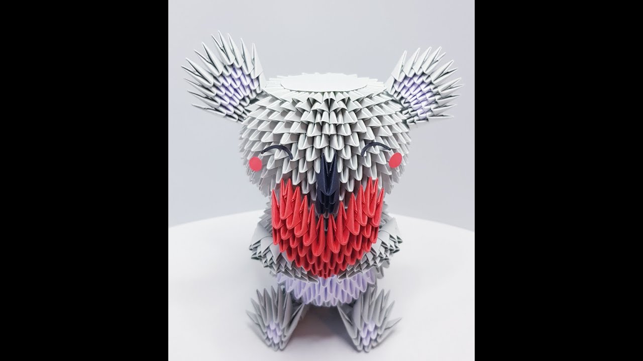 3D Origami tutorial ; Koala