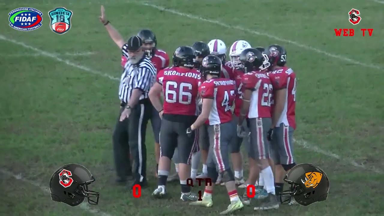 2023 Under 18 FIDAF Championship - day 3 SKORPIONS VARESE vs RHINOS MILANO