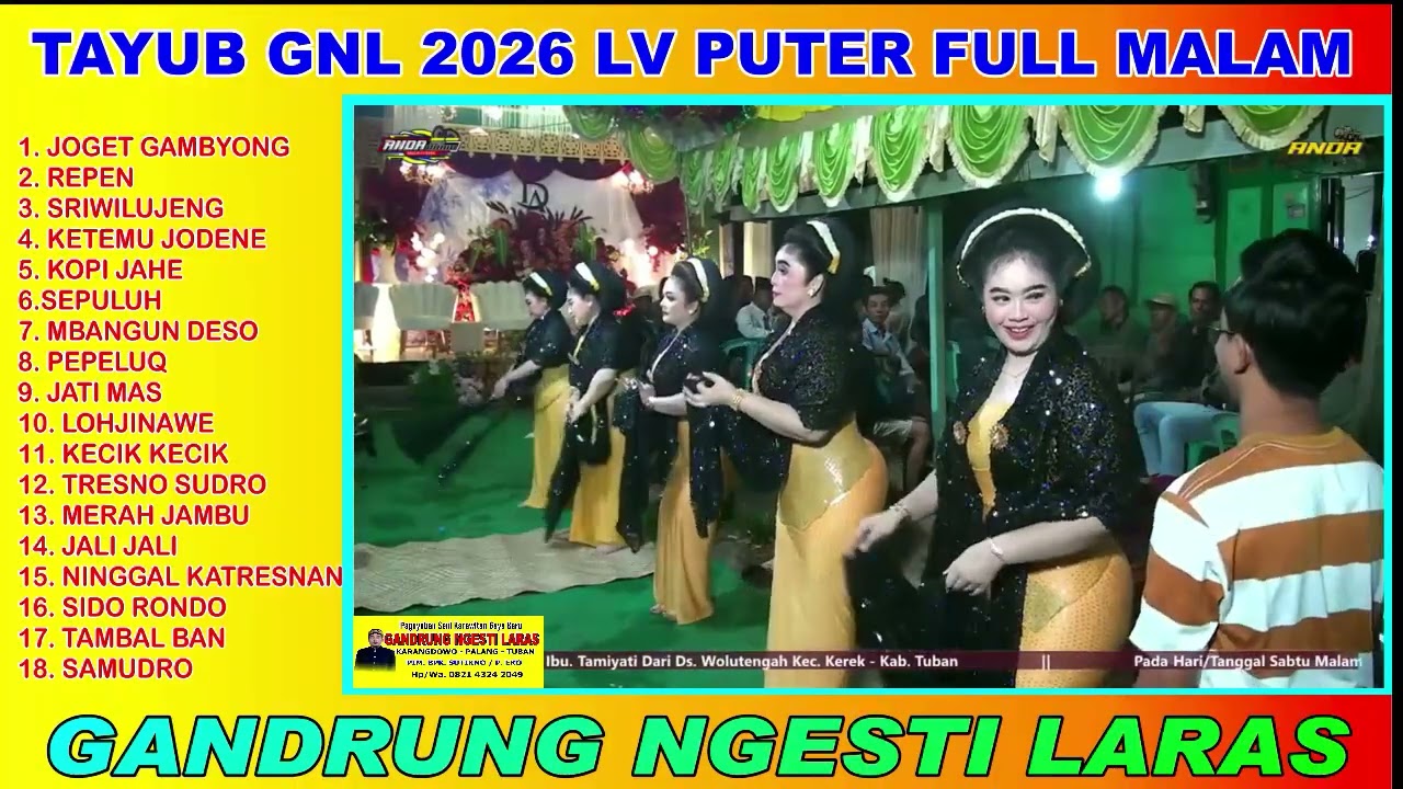 TAYUB GNL 2026 FULL MALAM LV PUTER KEREK GANDRUNG NGESTI LARAS NEW