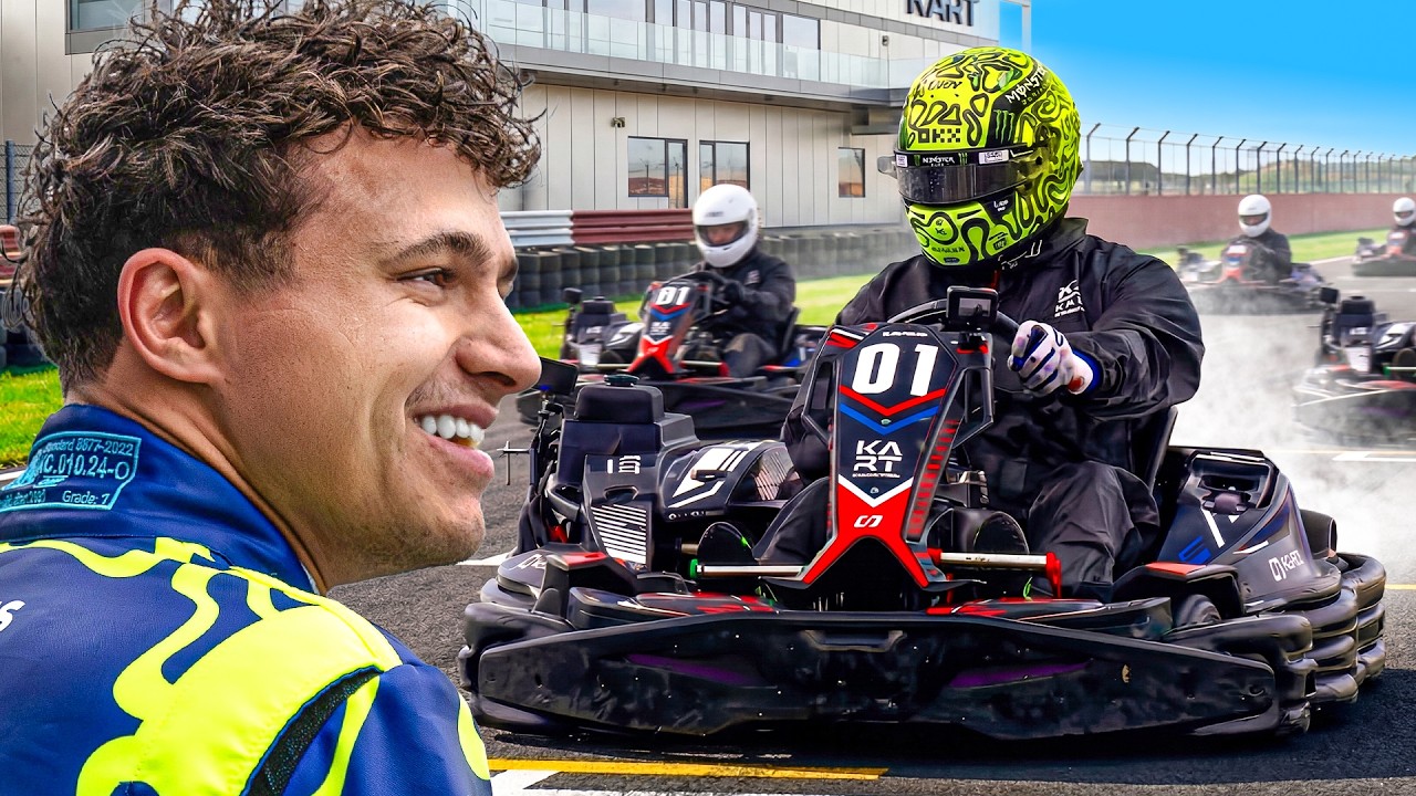 Lando Norris Takes on Kart Silverstone&rsquo;s NEW TRACK 🔥