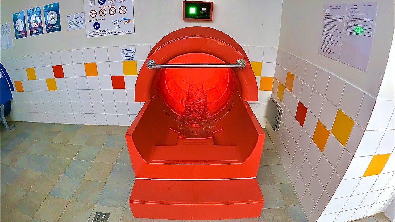 Red Tube Water Slide at Aquadrom Ruda Śląska