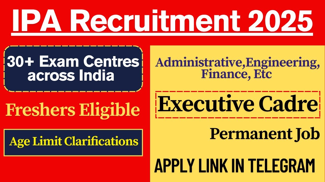 🚢 IPA Recruitment 2025 | Indian Port Association Vacancy | Apply Now