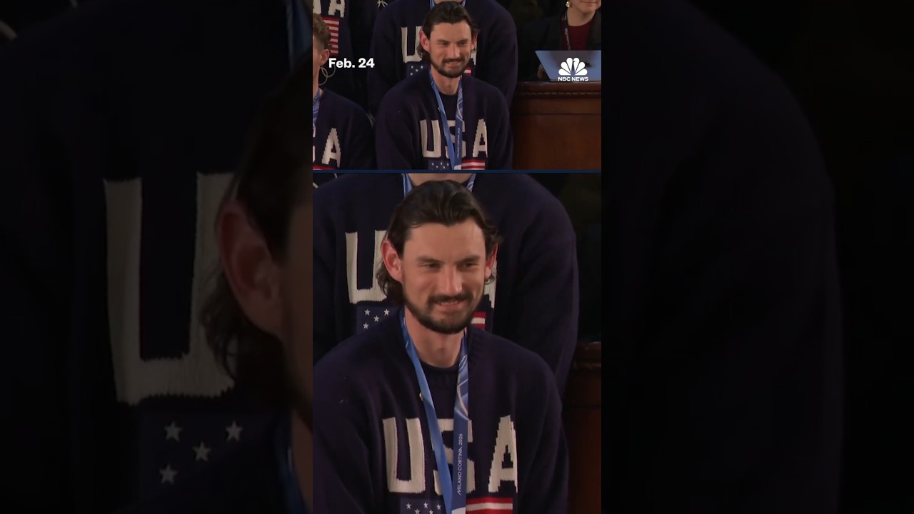 Trump awards Team USA goalie Connor Hellebuyck the Presidential Medal of Freedom.