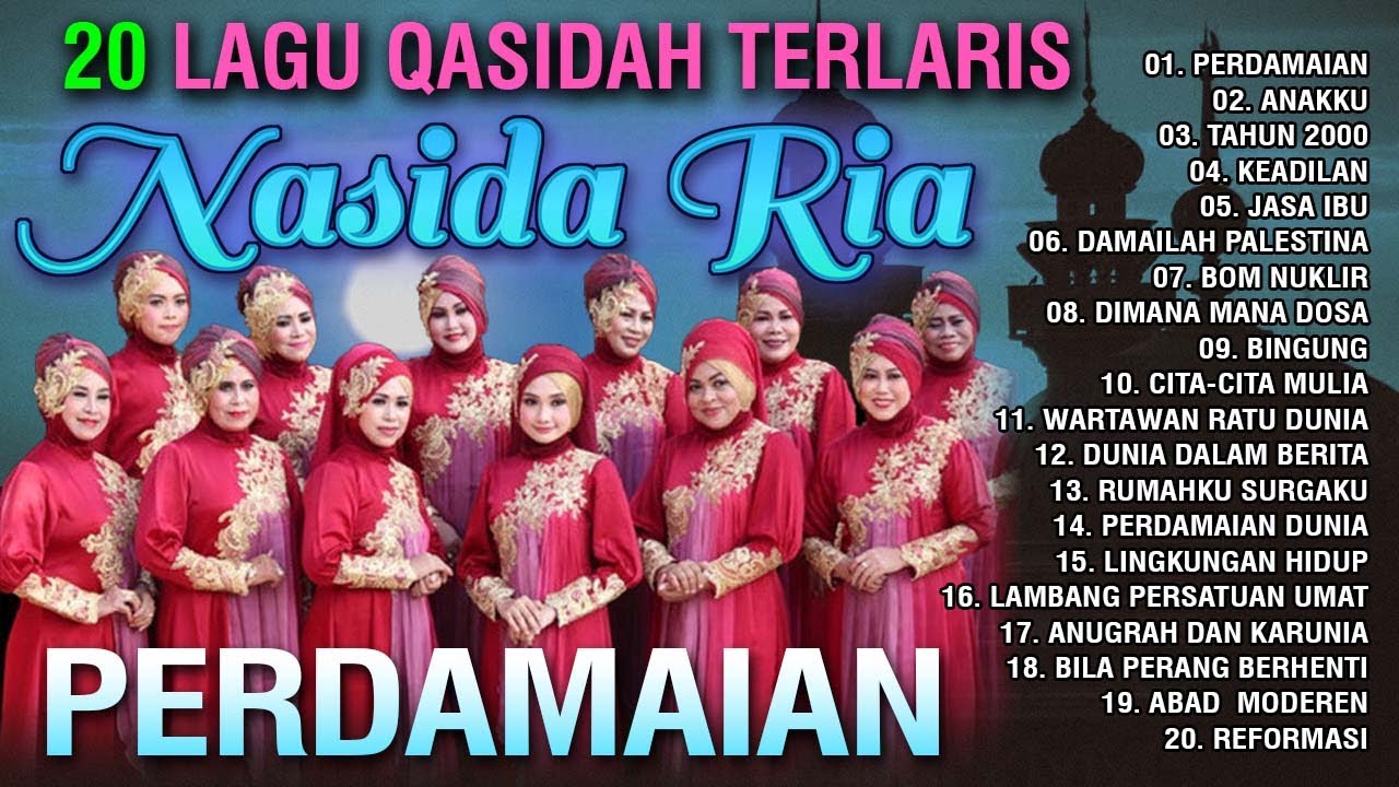 20 Lagu Qasidah Terlaris Nasida Ria - Perdamaian | Qasidah Modern Terpopuler 2023