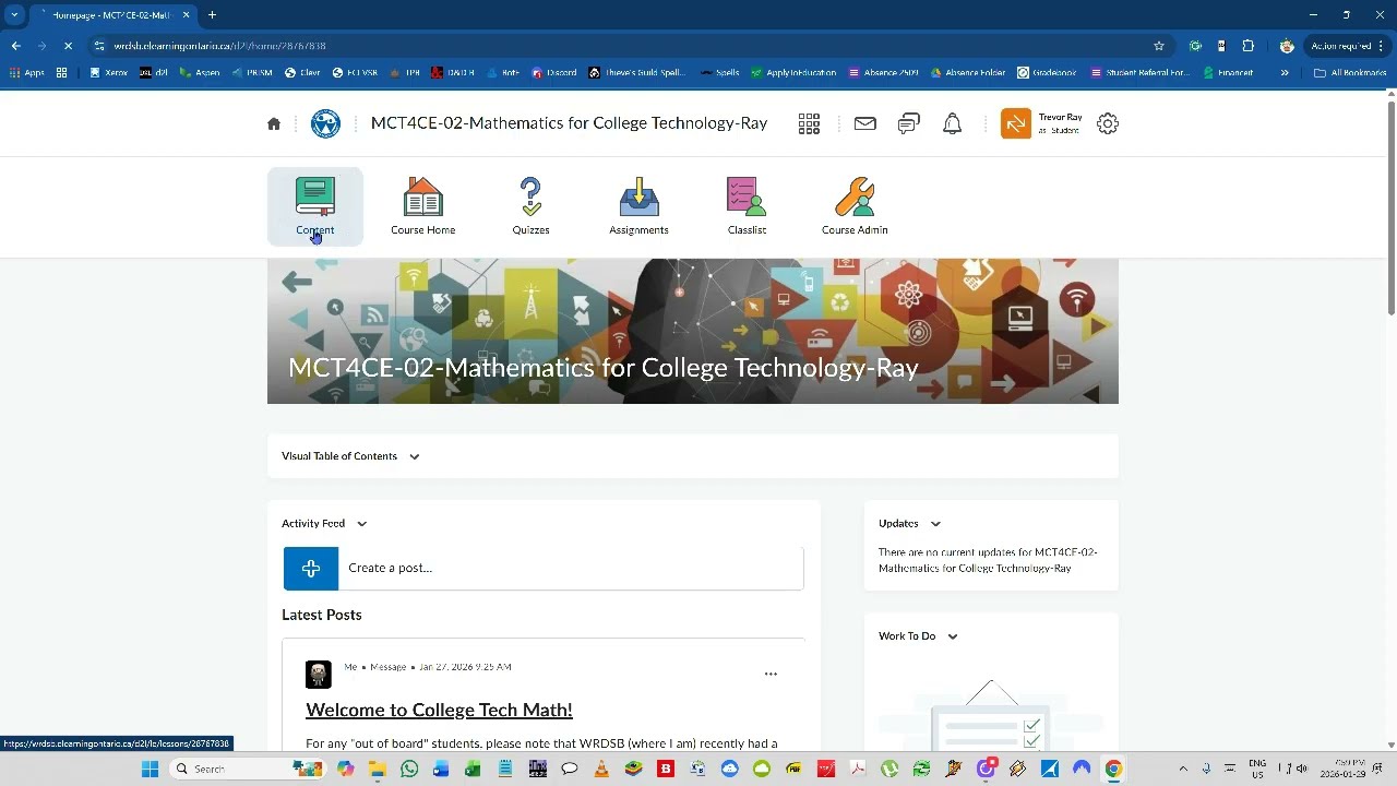 Структура курса D2L MCT4CE (Математика с мистером Рэем)