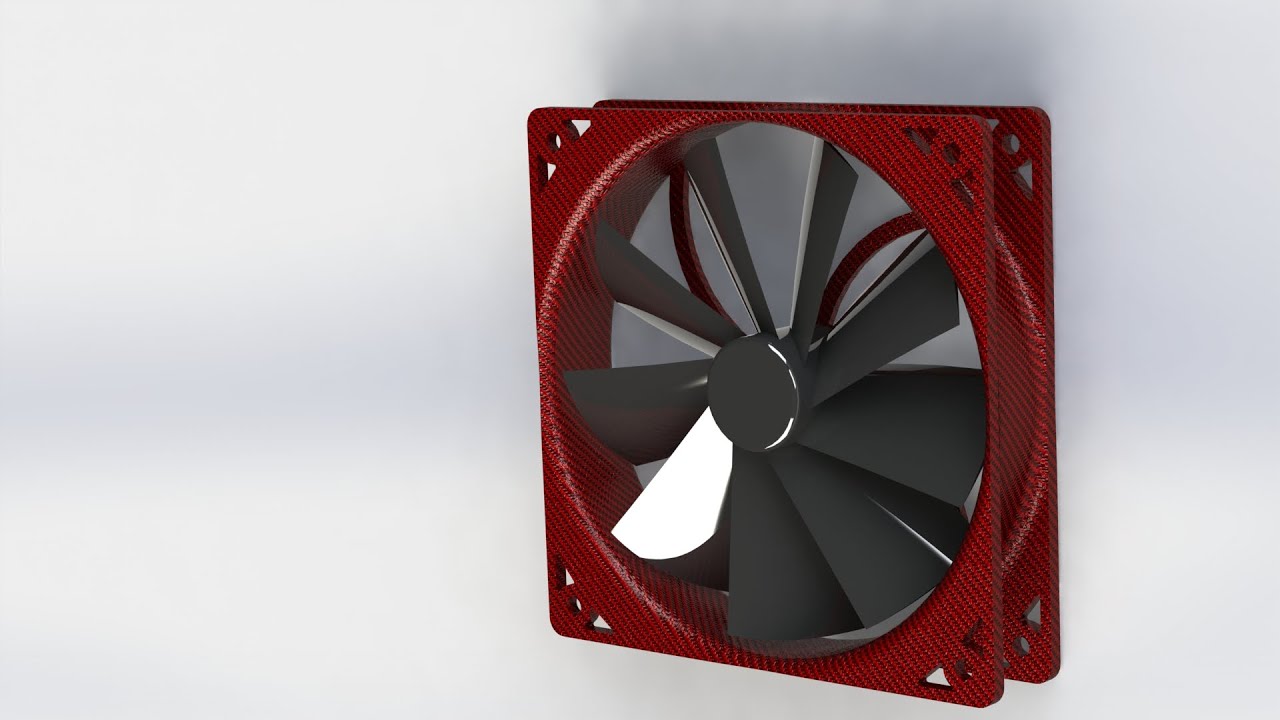COMPUTER COOLING FAN IN SOLIDWORKS