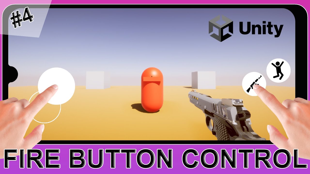 Fire Button Control - Shooting With Touch Screen-Unity Tutorial -Fps Shooter-(Joystick Asset)-Part 4