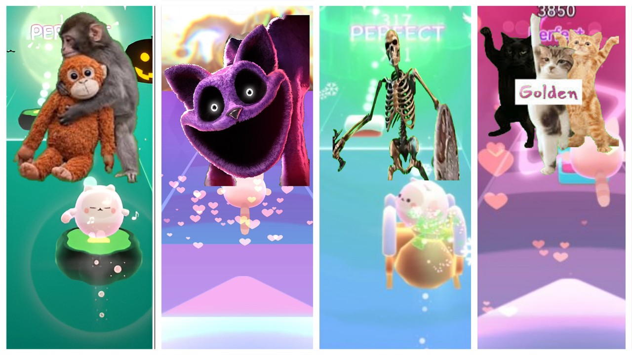 Thomas x Punch, the Monkey vs PUPPY PLAYTIME vs Homer x Skeleton Bashing Shield and TAKEDOWN vs CATS