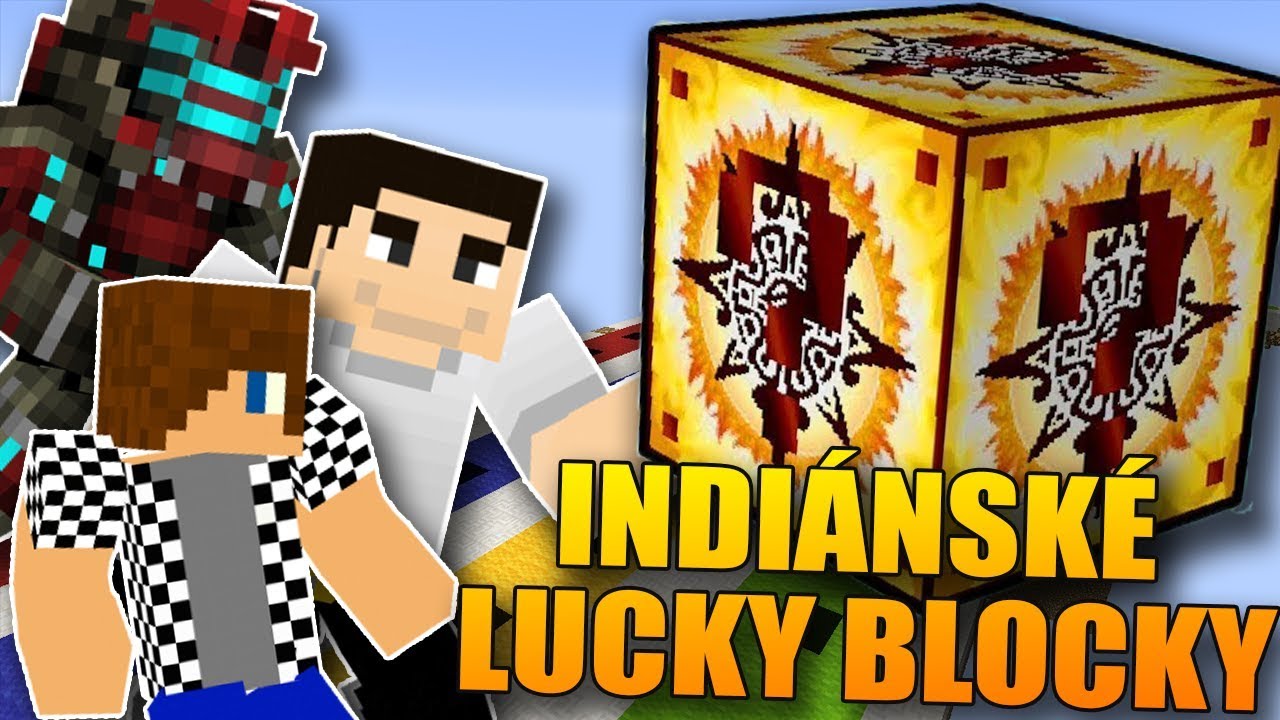 TAJEMNÉ INDIÁNSKÉ LUCKY BLOCKY!!🤠Minecraft Lucky Block Race w/Bauchyč, McCitron