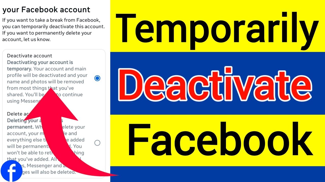 How to Temporarily Deactivate Facebook Account | How to Deactivate Your FB account 2025