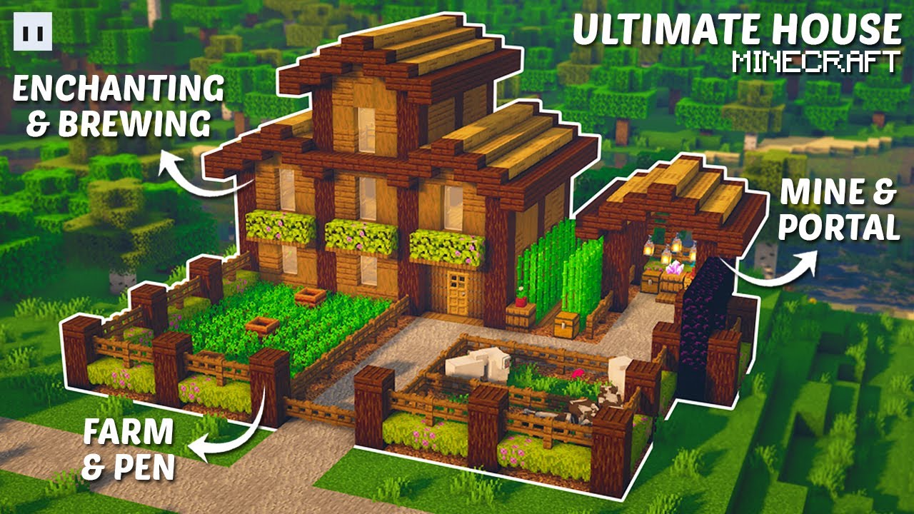 Minecraft : How to Build a Ultimate Survival House | Everything you Need in Survival!