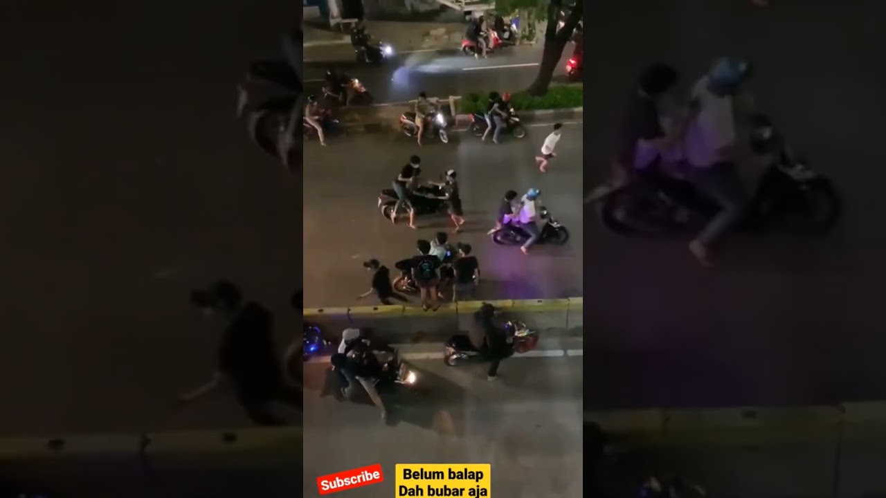 Balap liar di bubarin polisi | jalan baru kemayoran #shorts