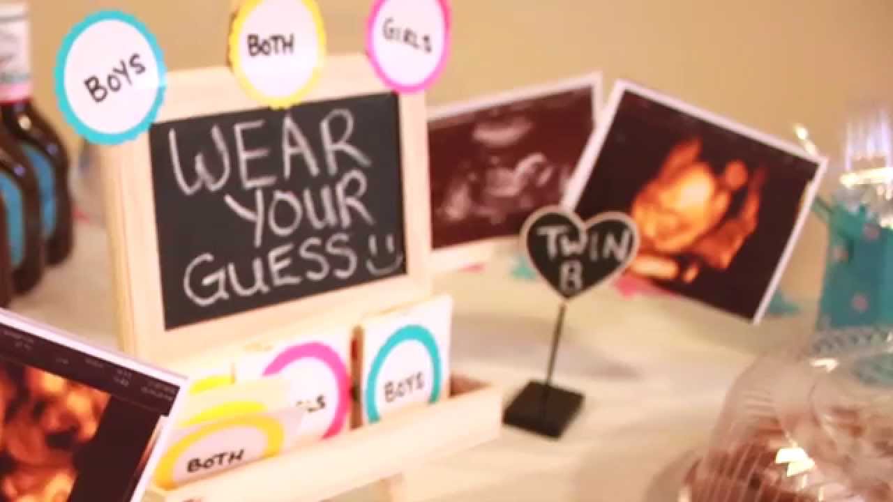 Twins Gender Reveal Baby Shower - The Results!